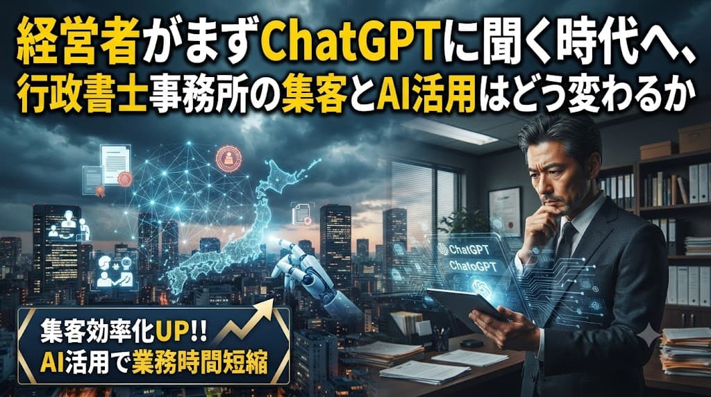 経営者がまずChatGPTに聞く時代へ、行政書士事務所の集客とAI活用はどう変わるか