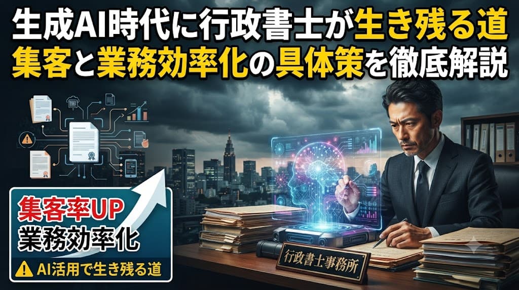 生成AI時代に行政書士事務所が集客で生き残る道と業務効率化の考え方