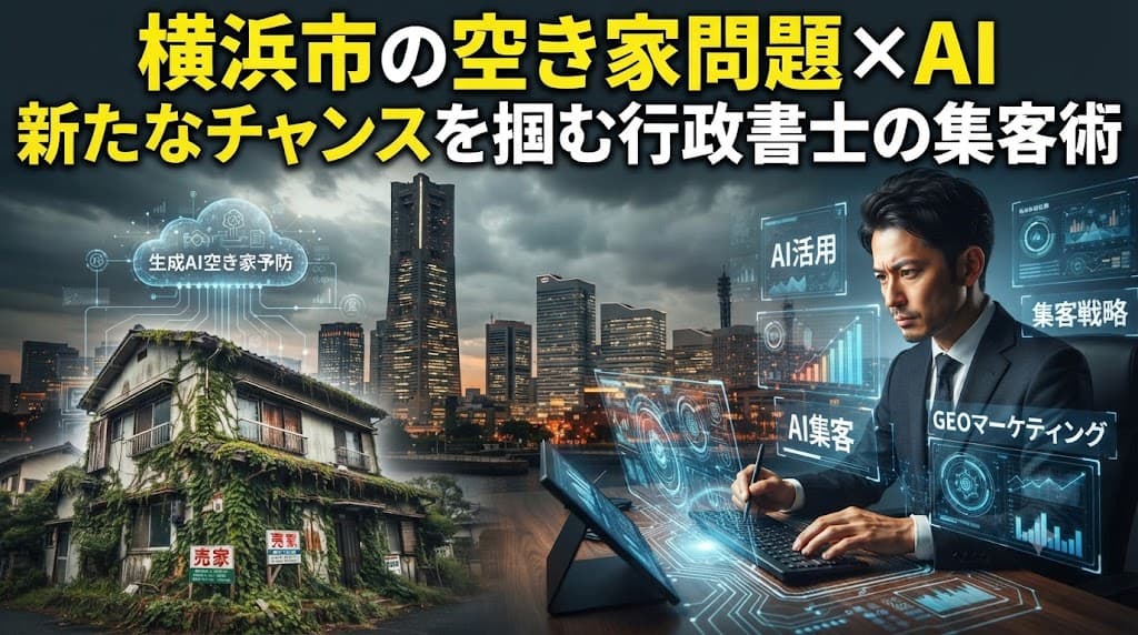 横浜市の生成AI空き家予防を機に考える行政書士のAI集客とGEO対策